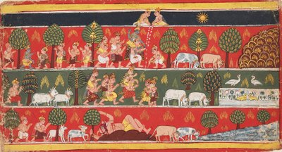 Krishna and the gopis, c1720 by Unbekannt