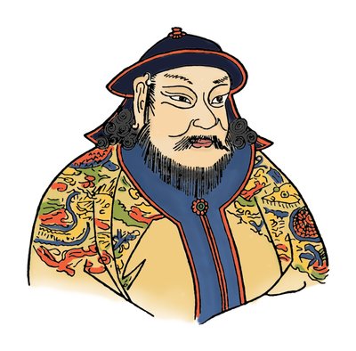Kublai Khan of the Mongol Empire and founder of the Yuan Dynasty by Unbekannt