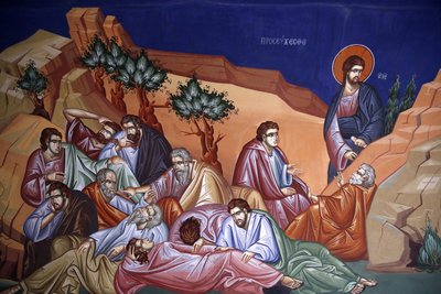 Kykkos monastery, Cyprus. Jesus with his disciples in Gethsemane by Unbekannt