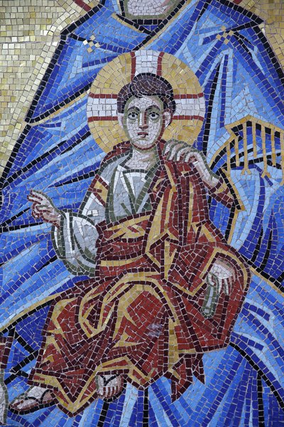 Kykkos monastery, Cyprus. Mosaic detail. Jesus as a child by Unbekannt