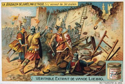 The assault on Jerusalem, 19th Century by Unbekannt