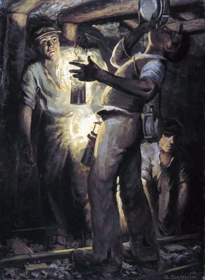 End of the Workday in a Coal Mine: A Thirsty Miner Drinking from a Flask (Dudley) by Unbekannt