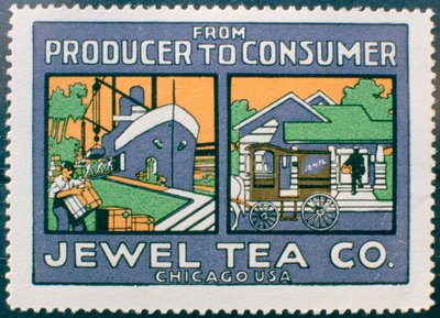Label Advertising the Jewel Tea Co of Chicago, USA by Unbekannt