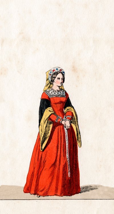 Lady-in-Waiting, Costume Design for Henry VIII by Unbekannt