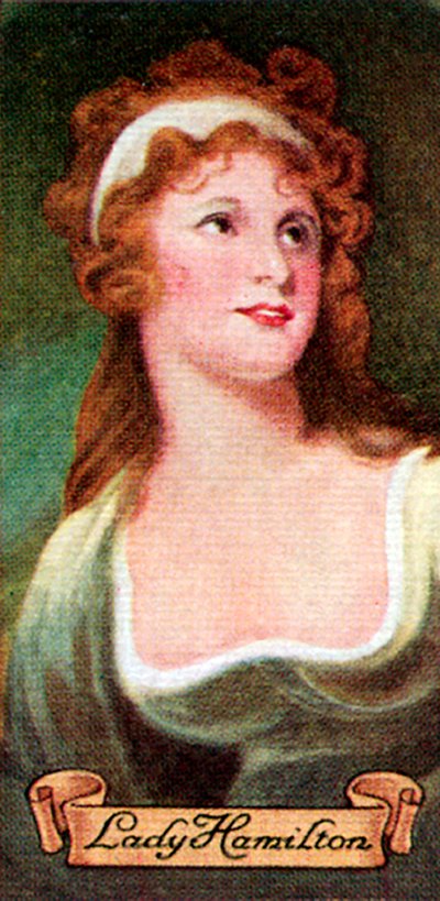 Lady Hamilton, from a series of cigarette cards by Unbekannt