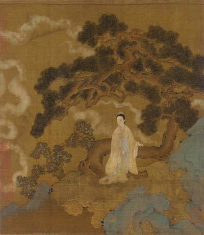 Lady Under a Gnarled Pine Tree, Ming dynasty, 16th century by Unbekannt