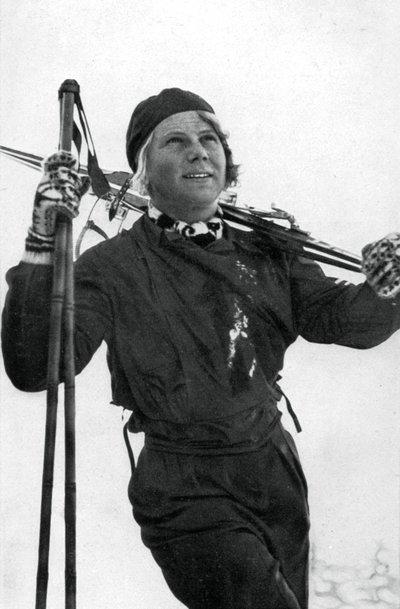 Laila Schou-Nilsen, Norwegian skier, Winter Olympic Games, Garmisch-Partenkirchen, Germany by Unbekannt