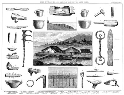 Lake Dwellings and Associated Artefacts from Lake Zurich, Switzerland, 1888 by Unbekannt