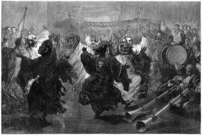 Lama dance at Jummoo, performed before the Prince of Wales, 1876 by Unbekannt