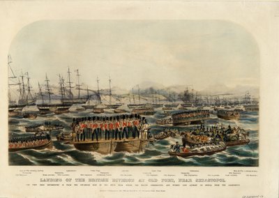 Landing of the British Division at Old Fort, Near Sevastopol by Unbekannt