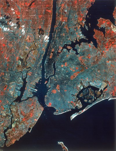 Landsat Image of Manhattan, New York, USA by Unbekannt