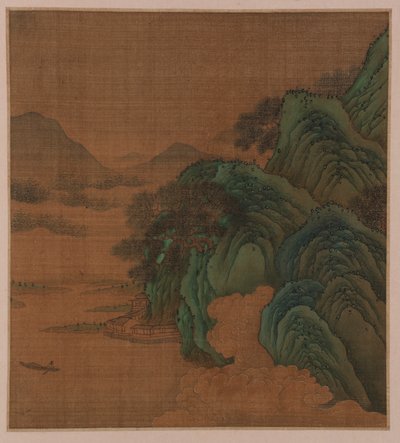 Landscape: hills, valley, and stream, Possibly Ming dynasty, 1368-1644 by Unbekannt