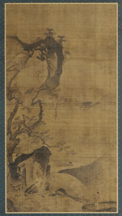 Landscape: Mountains and Water, a Figure under a Pine Tree by Unbekannt