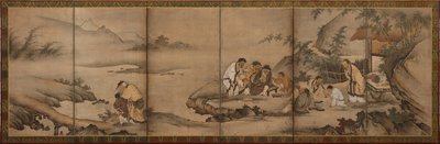 Landscape: The Seven Sages of the Bamboo Grove by Unbekannt