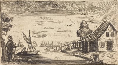 Landscape with Figure and Boat by Unbekannt
