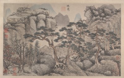 Landscape with Four Pines by Unbekannt