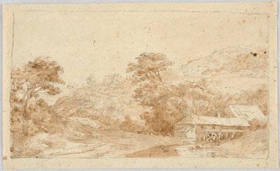 Landscape with Watermill by Unbekannt