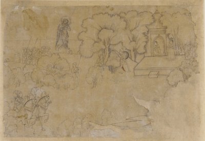 Landscape with a Figure of the Virgin Mary by Unbekannt