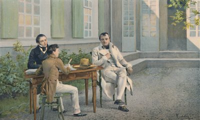 Las Casas and His Son Writing The History of Napoleon Under His Dictation, c1815, 1896 by Unbekannt
