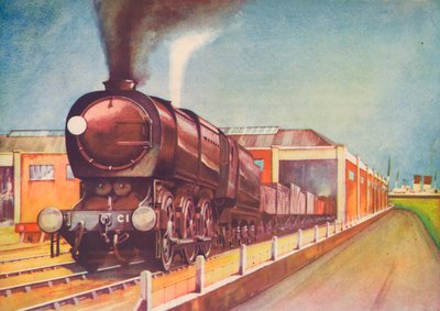 Latest Austerity Freight Engine, S.R., at Southampton Docks, 1940 by Unbekannt