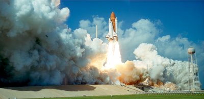 Launch of Space Shuttle Challenger from Kennedy Space Center, Florida, USA, 1985 by Unbekannt