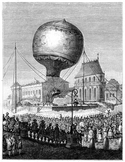 Launch of a Hot Air Balloon by Unbekannt