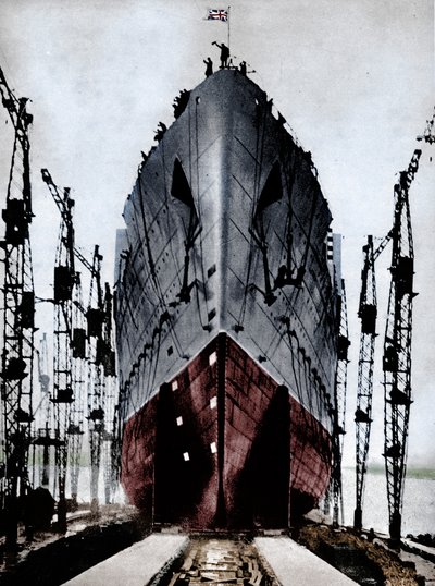 Launch of the Cunard Ocean Liner Queen Mary by Unbekannt