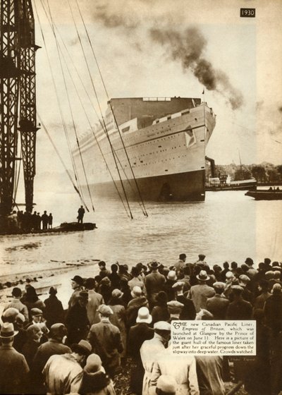 Launch of the Empress of Britain, Glasgow, 11 June 1930 by Unbekannt