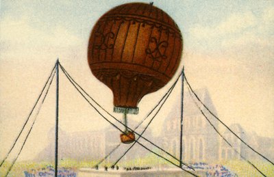 Launch of the Montgolfier Brothers balloon, June 1783 by Unbekannt