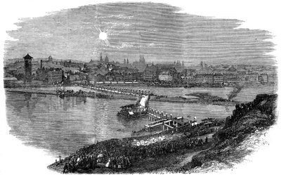 Laying the foundation stone of the new bridge at Prague, Czech Republic by Unbekannt