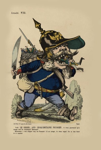 The Great German Ogre. King Wilhelm Eats the German Small States by Unbekannt