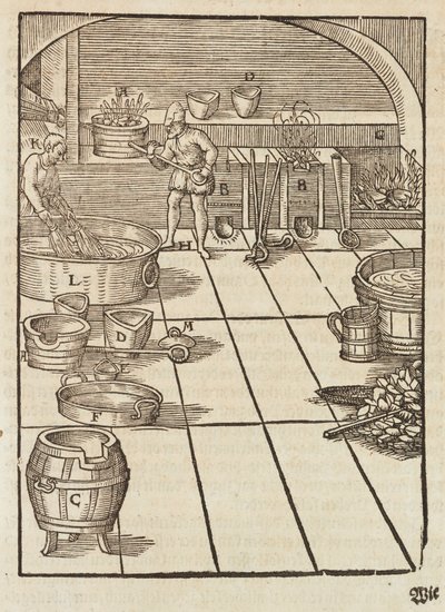Silver Pastillage - Engraving from Description of Ores and Principal Mining Methods, by Lazarus Ecker by Unbekannt