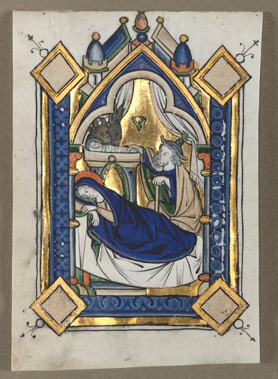 Leaf Excised from a Psalter: The Nativity by Unbekannt
