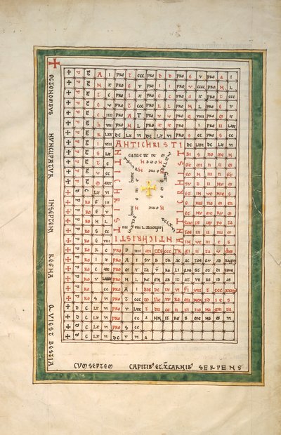 Leaf from a Beatus Manuscript: Table of the Antichrist by Unbekannt