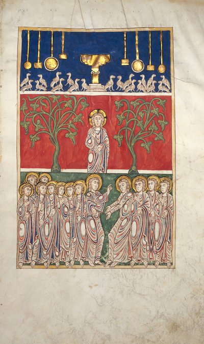 Leaf from a Beatus Manuscript: The Opening of the Fifth Seal, ca. 1180 by Unbekannt