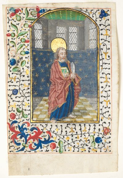 Leaf from a Book of Hours: St. Bartholomew, c. 1440-1460 by Unbekannt