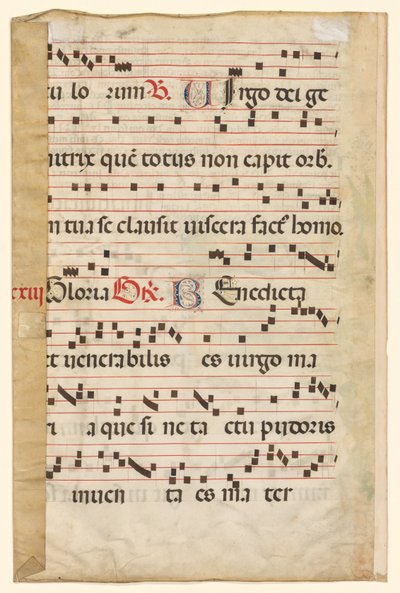 Leaf from a Gradual with Music (verso) by Unbekannt