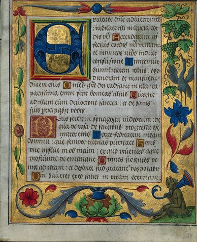 Leaf from a Psalter and Prayerbook...1 of 3 Excised Leaves by Unbekannt