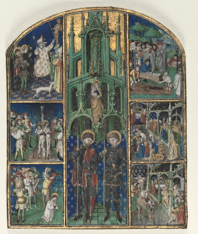 Leaf from the Hours of Duke Louis of Savoy: Saints Nereus and Achilleus by Unbekannt