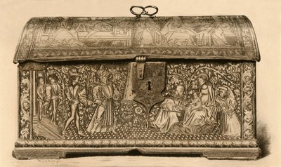 Leather Coffer with Incised Decoration by Unbekannt