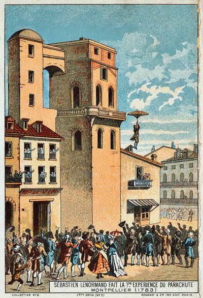 Lenormand Jumps from the Tower of the Montpellier Observatory by Unbekannt