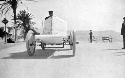 Leon Serpollet in his Gardner-Serpollet steam car, Nice, 1903 by Unbekannt