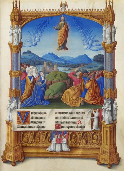 Les Très Riches Heures du Duc de Berry, Folio 184r - The Ascension by Unbekannt