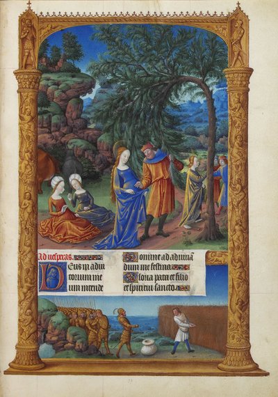 Les Très Riches Heures du Duc de Berry, Folio 57r - The Flight into Egypt by Unbekannt