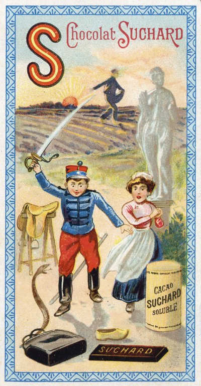 Letter S: Sun, Sowing, Sower, Servant, Stupefaction, Soldier, Sword, Saddle, Snake, Statue, Hoof, Bag by Unbekannt
