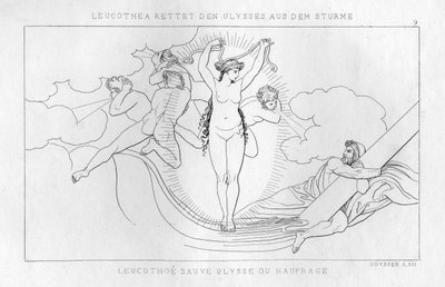 Leucothea Saves Odysseus in the Storm by Unbekannt