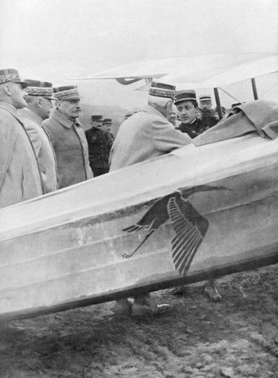 Lieutenant Georges Guynemer Meeting French Generals, 19 February 1917 by Unbekannt