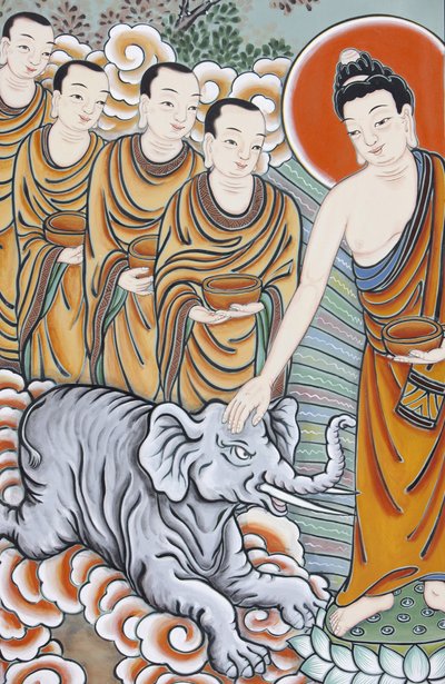 Life of Buddha: Taming an Elephant, Seoul, South Korea by Unbekannt