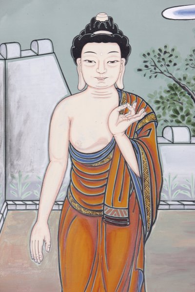 Life of Buddha: The Gesture of Debate Explaining the Buddha
