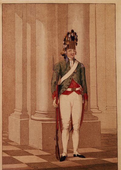Lifeguard Grenadier at the time of Empress Catherine II by Unbekannt
